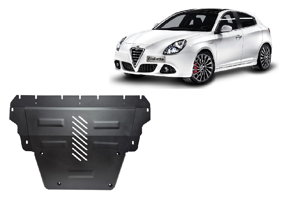 Cache Inférieur Moteur Pour Alfa Romeo Giulietta - Protection Carter - Neuf - ABS/PVC - Garantie