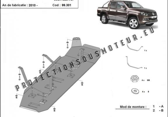 Protection de réservoir Volkswagen Amarok - Seulement pour les versions sans protection d'usine