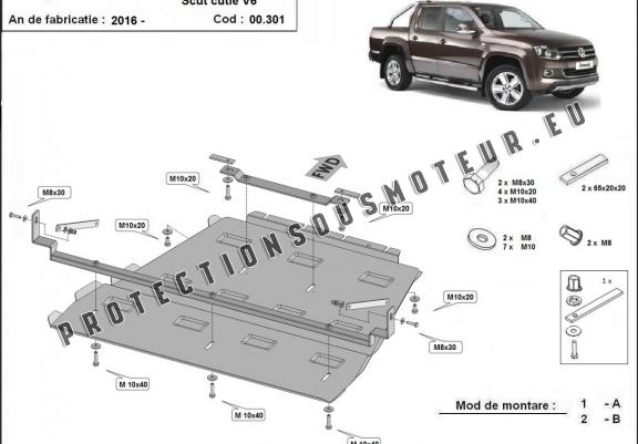 Protection de la boîte de vitesse et de la différentiel Volkswagen Amarok -  V6 automat