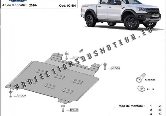 Protection de la boîte de vitesse Ford Ranger Raptor