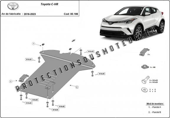 Protection convertisseur catalytique/cat lock Toyota C-HR