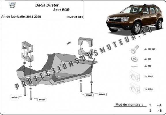 Protection de Vanne EGR Dacia Duster