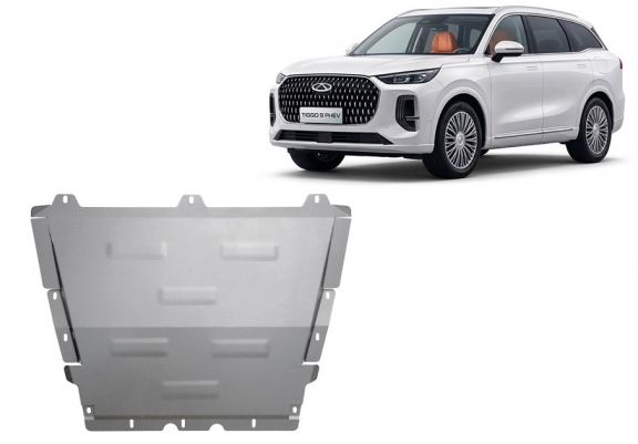 Protection sous moteur et de la boîte de vitesse  Chery Tiggo 9 - Aluminium  