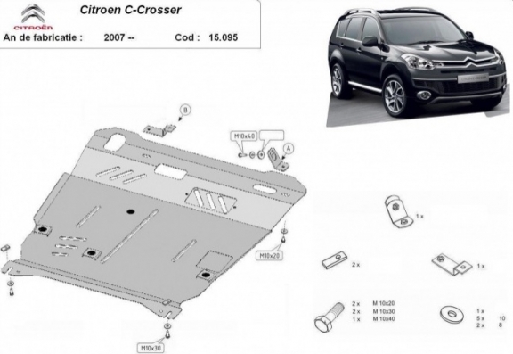Protection sous moteur et de la boîte de vitesse Citroen C - Crosser