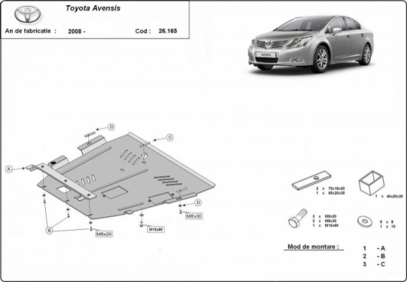 Protection Sous Moteur Toyota Avensis