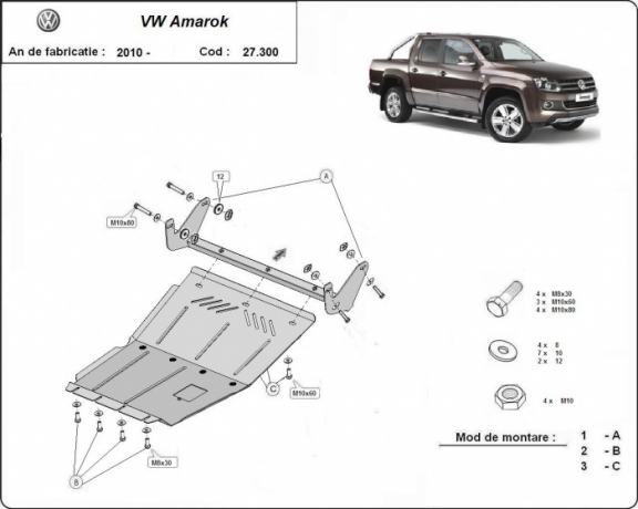 Protection Sous Moteur Volkswagen Amarok