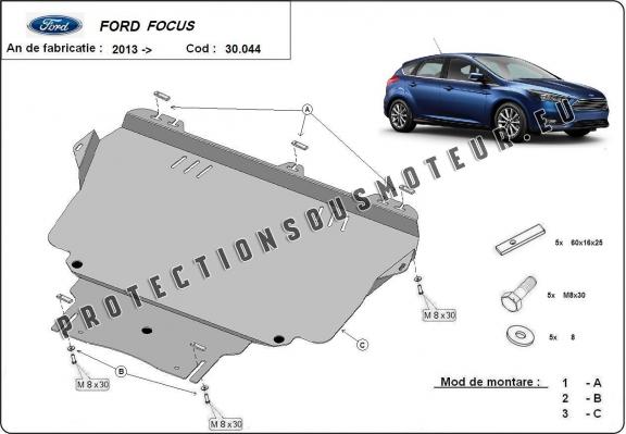 Protection sous moteur et de la boîte de vitesse Ford Focus 3