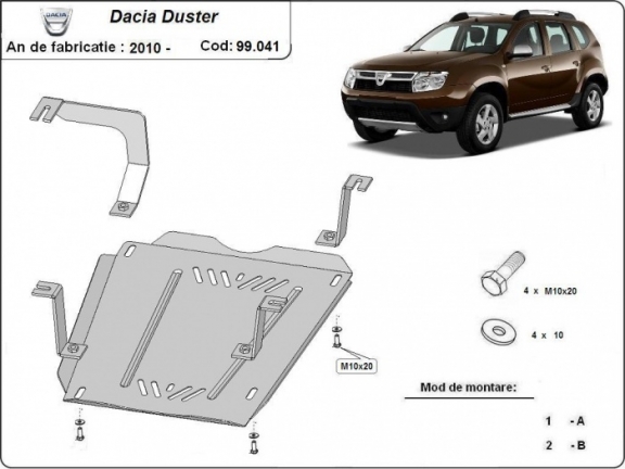 Protection de réservoir Dacia Duster