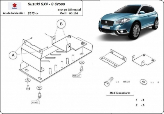 Protection du différentiel Suzuki S-Cross - 4WD