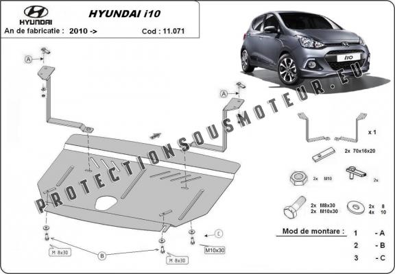 Protection sous moteur et de la boîte de vitesse Hyundai i10