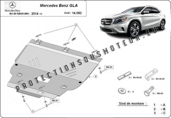 Protection sous moteur et de la boîte de vitesse Mercedes GLA X156