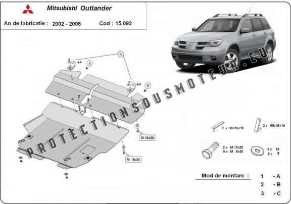 Protection sous moteur et de la boîte de vitesse Mitsubishi Outlander