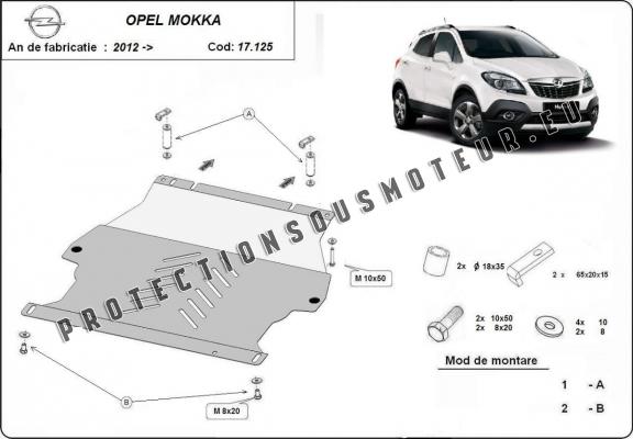 Protection sous moteur et de la boîte de vitesse Opel Mokka