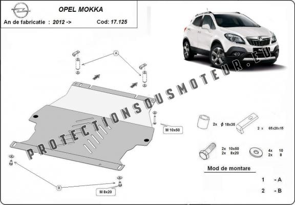 Protection sous moteur et de la boîte de vitesse Opel Mokka A