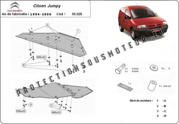 Protection sous moteur et de la boîte de vitesse Citroen Jumpy