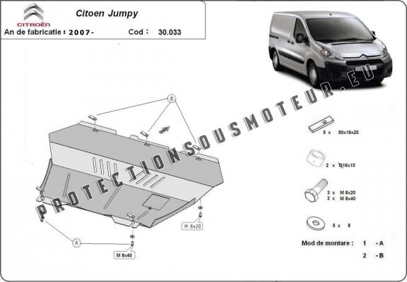 Protection sous moteur et de la boîte de vitesse Citroen Jumpy