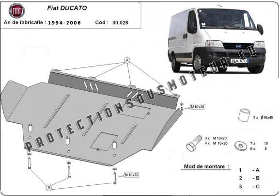 Protection sous moteur et de la boîte de vitesse Fiat Ducato