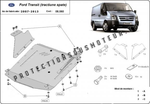 Protection sous moteur et de la boîte de vitesse Ford Transit - Propulsion