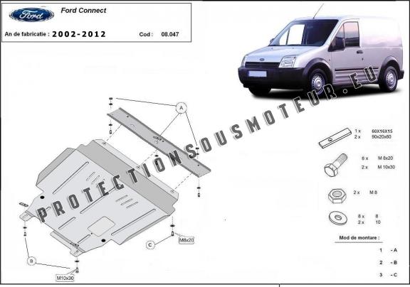 Protection sous moteur et de la boîte de vitesse Ford Transit Connect