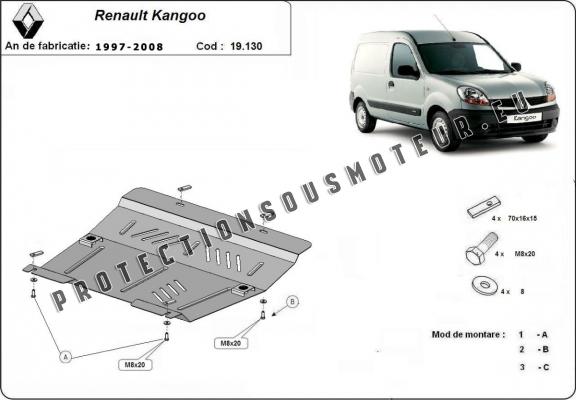 Protection sous moteur et de la boîte de vitesse Renault Kangoo