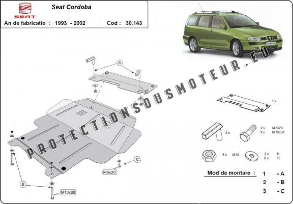 Protection sous moteur et de la boîte de vitesse Seat Cordoba