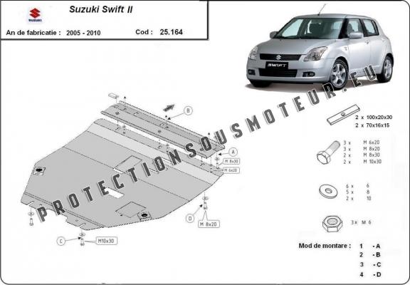 Protection sous moteur et de la boîte de vitesse Suzuki Swift 2