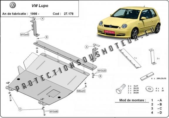 Protection sous moteur et de la boîte de vitesse VW Lupo