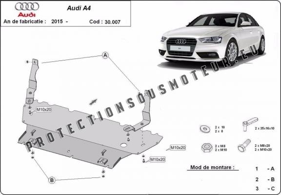 Protection sous moteur et de la radiateur Audi A4  B9