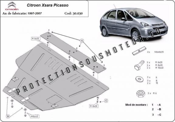 Protection sous moteur et de la boîte de vitesse Citroen Xsara Picasso