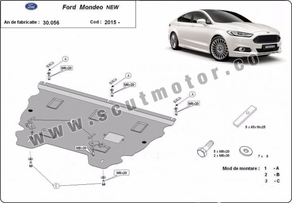 Protection sous moteur et de la boîte de vitesse Ford Mondeo 5