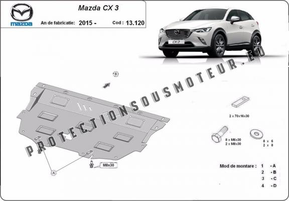 Protection sous moteur et de la boîte de vitesse Mazda CX3