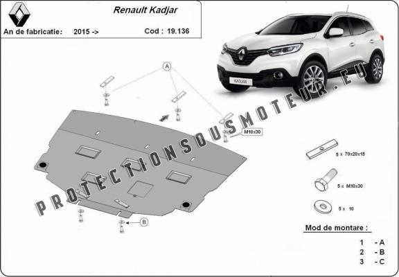 Protection sous moteur et de la boîte de vitesse Renault Kadjar