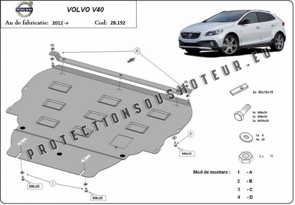 Protection sous moteur et de la boîte de vitesse Volvo V40