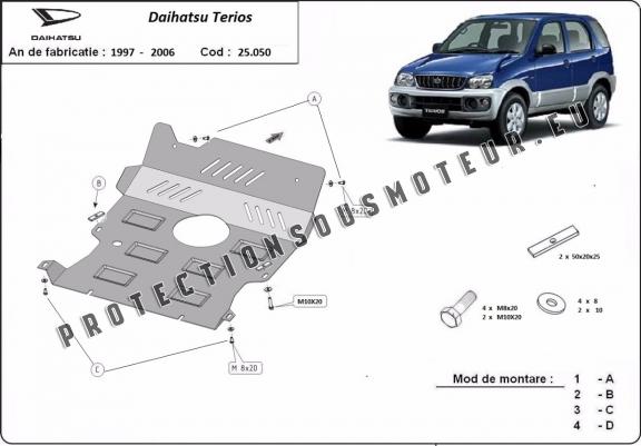 Protection sous moteur et de la radiateur Daihatsu Terios