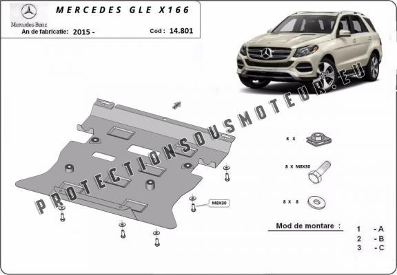 Protection sous moteur et de la boîte de vitesse Mercedes GL X166