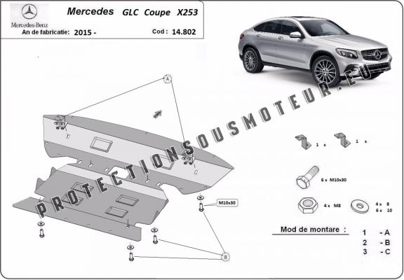 Protection sous moteur et de la boîte de vitesse Mercedes GLC Coupe X253