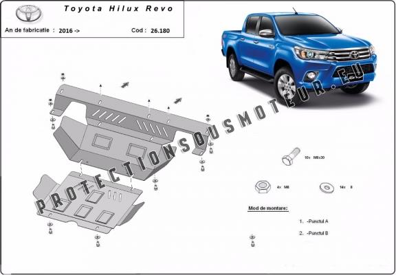 Protection sous moteur et de la radiateur Toyota Hilux Revo