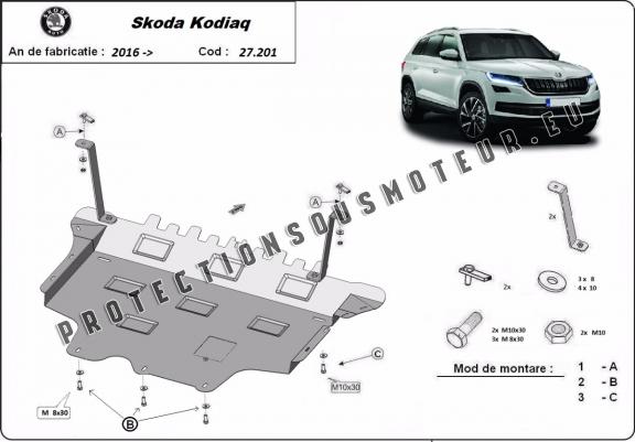 Protection sous moteur et de la boîte de vitesse Skoda Kodiaq