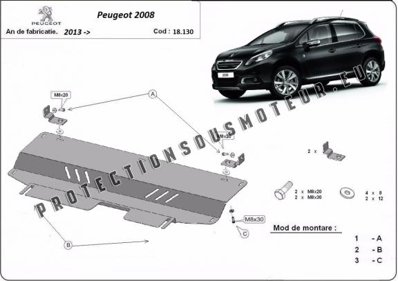 Protection sous moteur et de la boîte de vitesse Peugeot 2008
