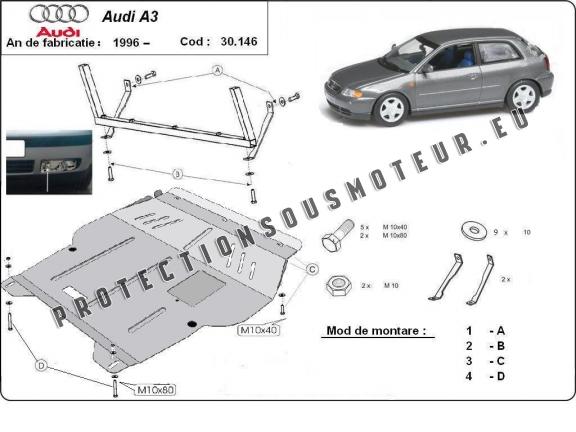 Protection sous moteur et de la boîte de vitesse Audi A3