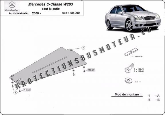 Protection de la boîte de vitesse Mercedes C-Clasee W203 - automatique