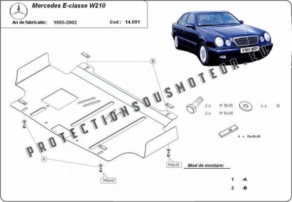 Protection Sous Moteur Mercedes E-Classe W210