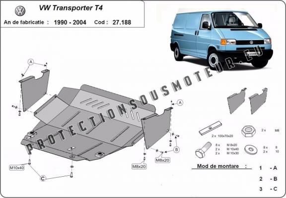 Protection sous moteur et de la boîte de vitesse VW Transporter T4