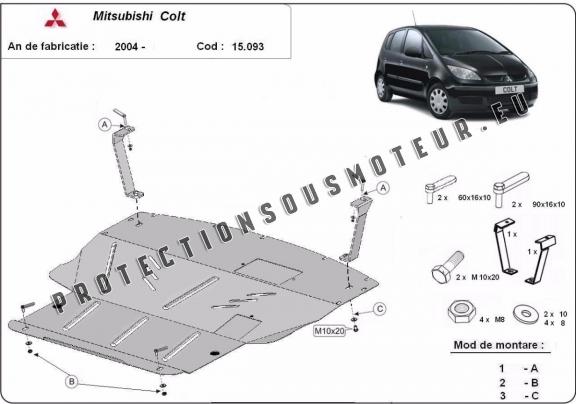 Protection sous moteur et de la boîte de vitesse Mitsubishi Colt