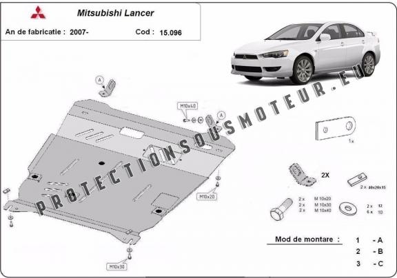 Protection sous moteur et de la boîte de vitesse Mitsubishi Lancer