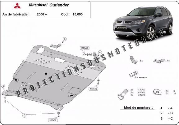 Protection sous moteur et de la boîte de vitesse Mitsubishi Outlander