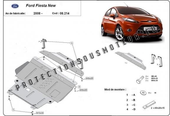 Protection sous moteur et de la boîte de vitesse Ford Fiesta