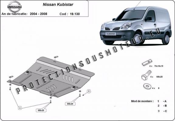 Protection sous moteur et de la boîte de vitesse Nissan Kubistar