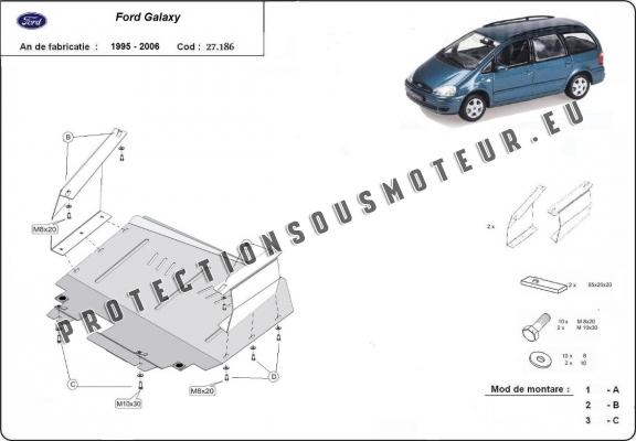 Protection sous moteur et de la boîte de vitesse Ford Galaxy 1