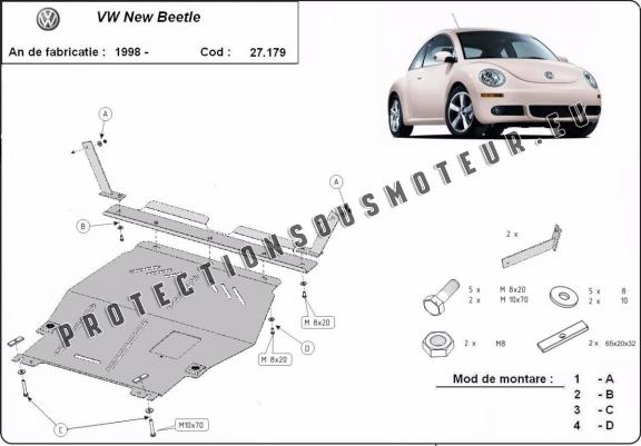Protection sous moteur et de la boîte de vitesse Volkswagen New Beetle
